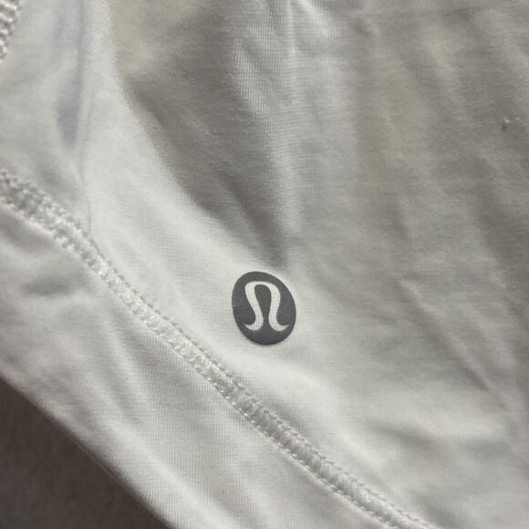 Lululemon Smooth Stride Top Mesh Long Sleeves Running Stretch White Women's 4 - Picture 12 of 13